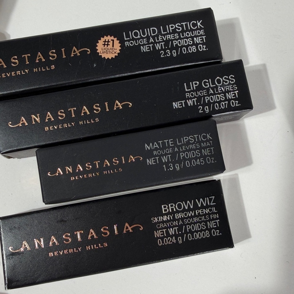Anastasia Beverly Hills Pink & Mauve Lipstick and Gloss Trio - Crush, Kiss, Med - Picture 8 of 8